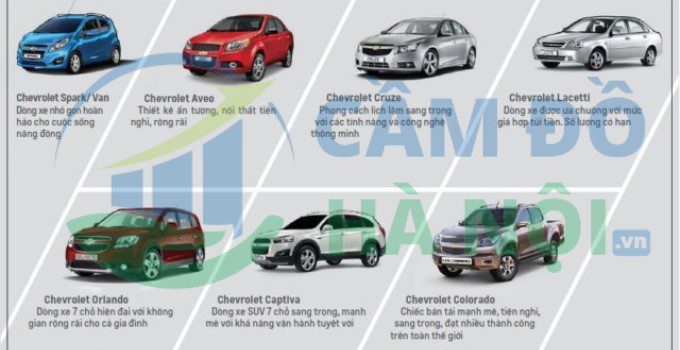 Dịch vụ cầm xe ô tô Chevrolet của Camdohanoi đang nhận cầm những loại xe nào?
