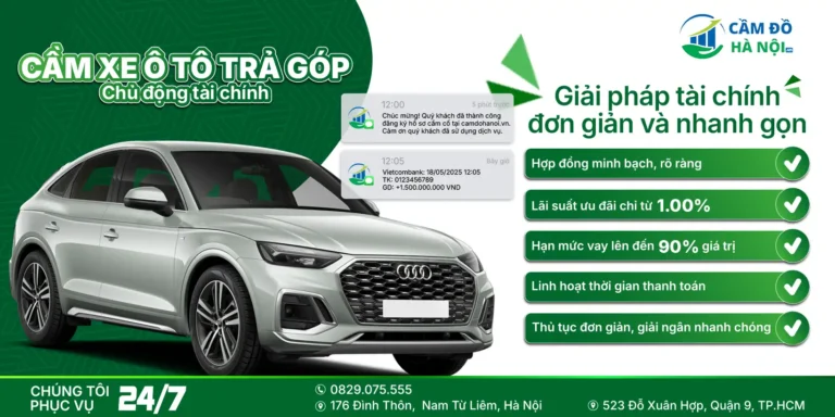 Cầm Xe Ô Tô Trả Góp Với Mức Lãi Suất Siêu Ưu Đãi Giải Ngân Nhanh