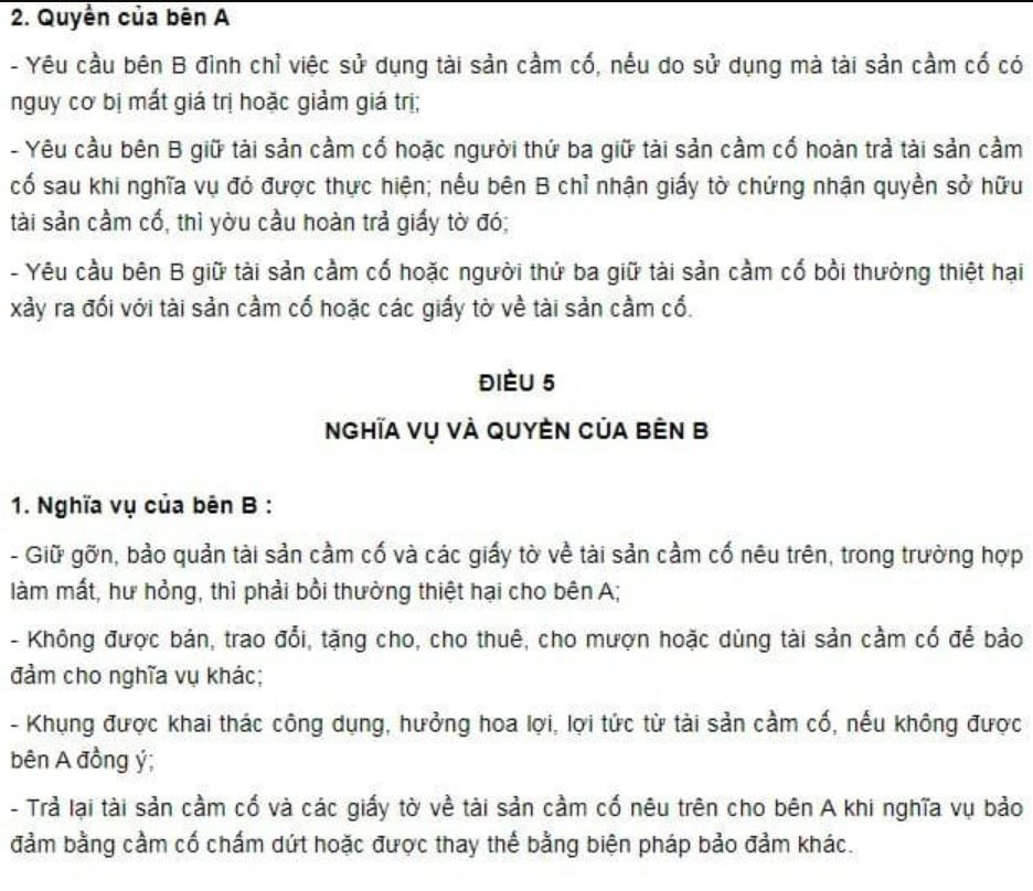 Mẫu Hợp Đồng Cầm Cố Tài Sản Trang 4