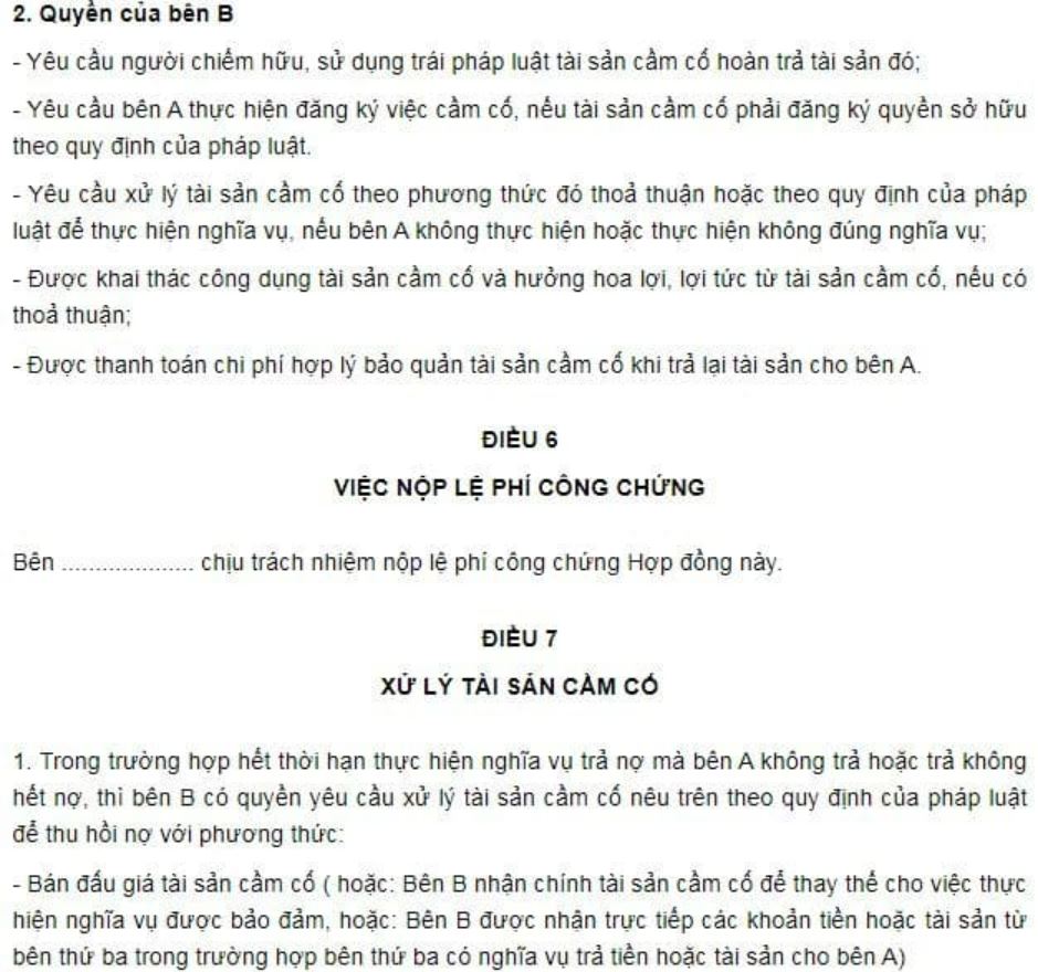 Mẫu Hợp Đồng Cầm Cố Tài Sản Trang 5